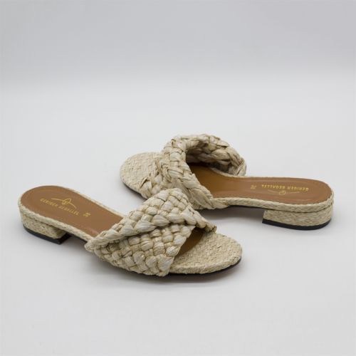1551-16 Braided Women Low Heeled  Slides Ladies Flip Flops Female Flat Slippers