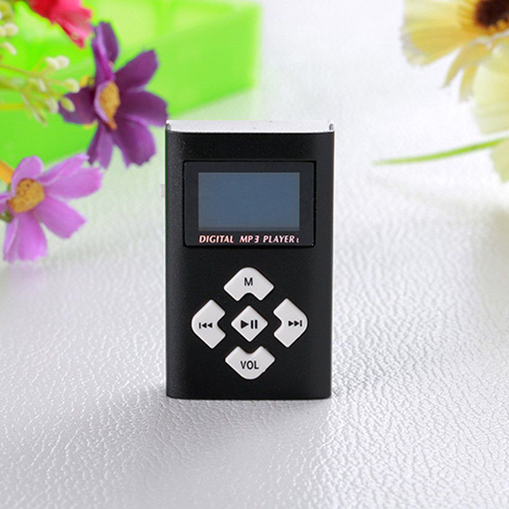 MP3 Musi  Player With 1.1" L D S Reen TF  Ard Slot USB MP3 Players + Earphone-black