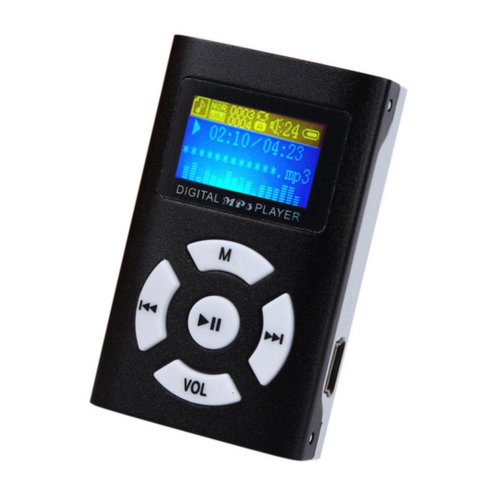 MP3 Musi  Player With 1.1" L D S Reen TF  Ard Slot USB MP3 Players + Earphone-black