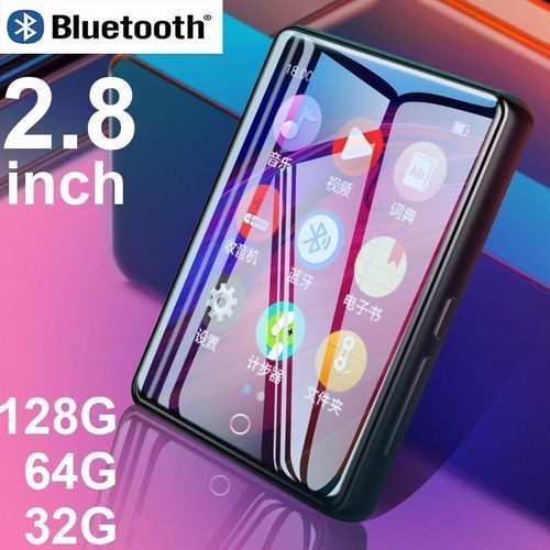 M7 Metal MP4 Player Bluetooth 5.0 Built In Speaker 2.8 Inch Large Touch Screen Mp3 E Book Pedometer Recording Radio Video