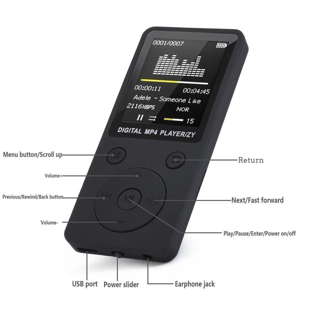 MP4 Lossless Sound Music Player FM Recorder Walkman Player