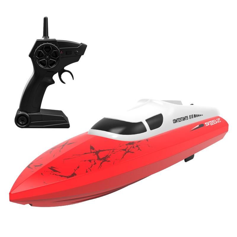New remote control boat wireless electric long battery life high speed 2.4G rechargeable speedboat model water children mini cross-border Battery contact customer service to change the price