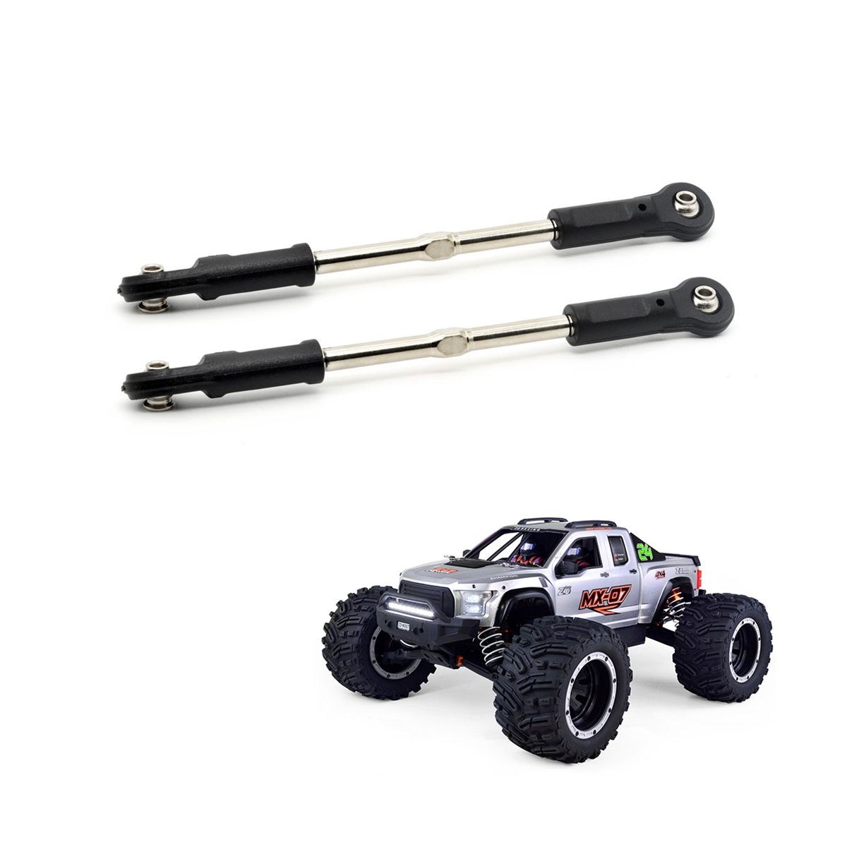 MX-07 2Pcs Steering Link Rod Tie Rod 8712 for ZD Racing