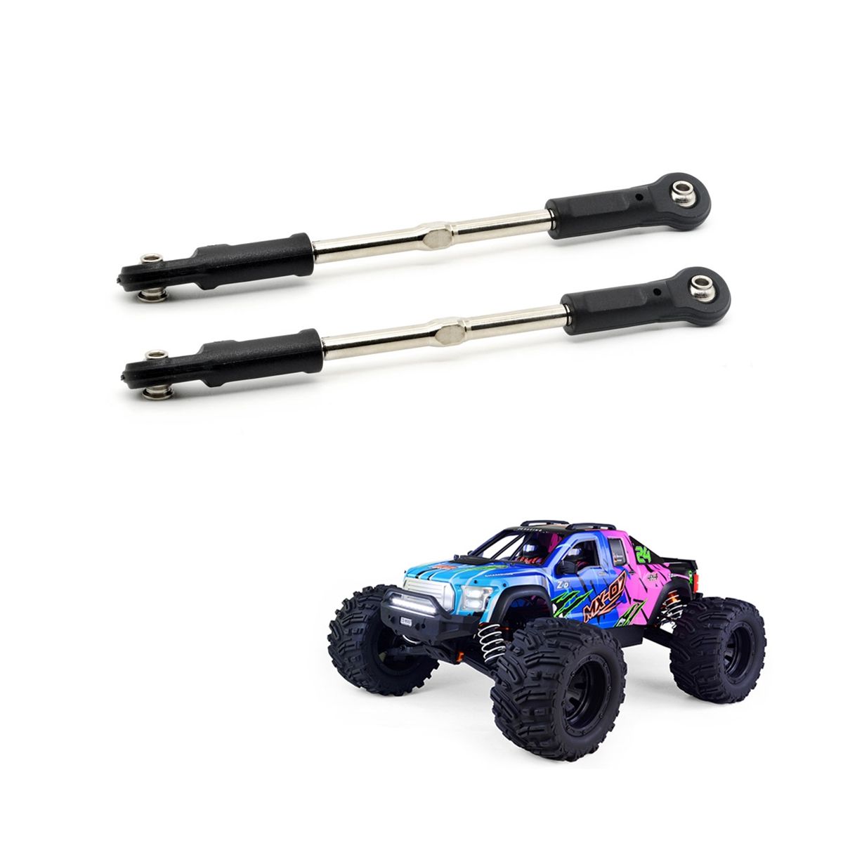 MX-07 2Pcs Steering Link Rod Tie Rod 8712 for ZD Racing