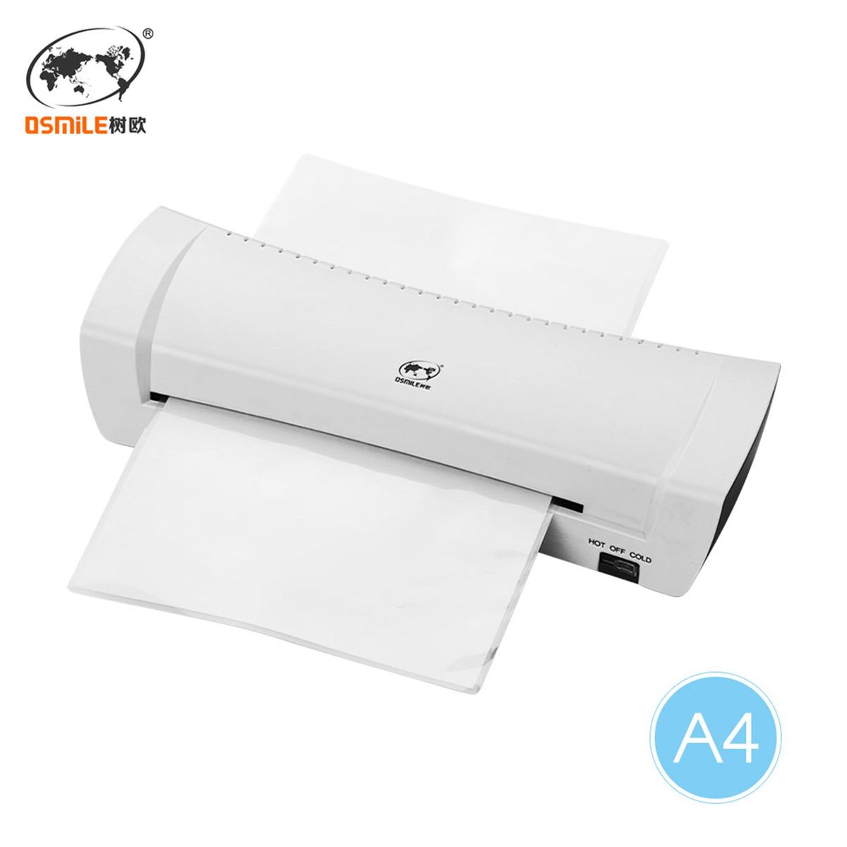 OSMILE SL200 Laminator Machine Hot and Cold Laminating Machine Two Rollers A4 Size for Document Photo Picture Credit Card Home School Office Electronics Supplies