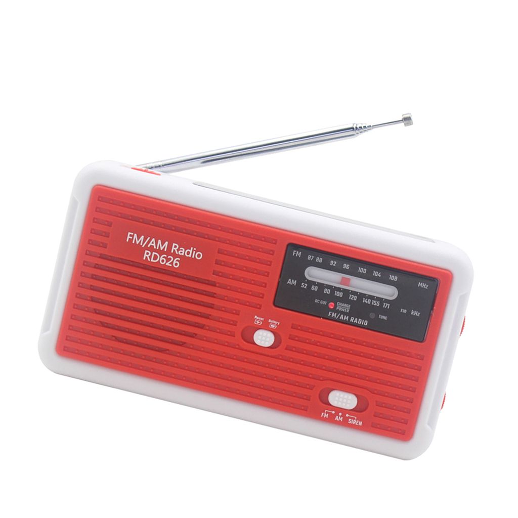 4 Way Powered Emergency Radio Solar Crank Battery AMFM Alert Radio