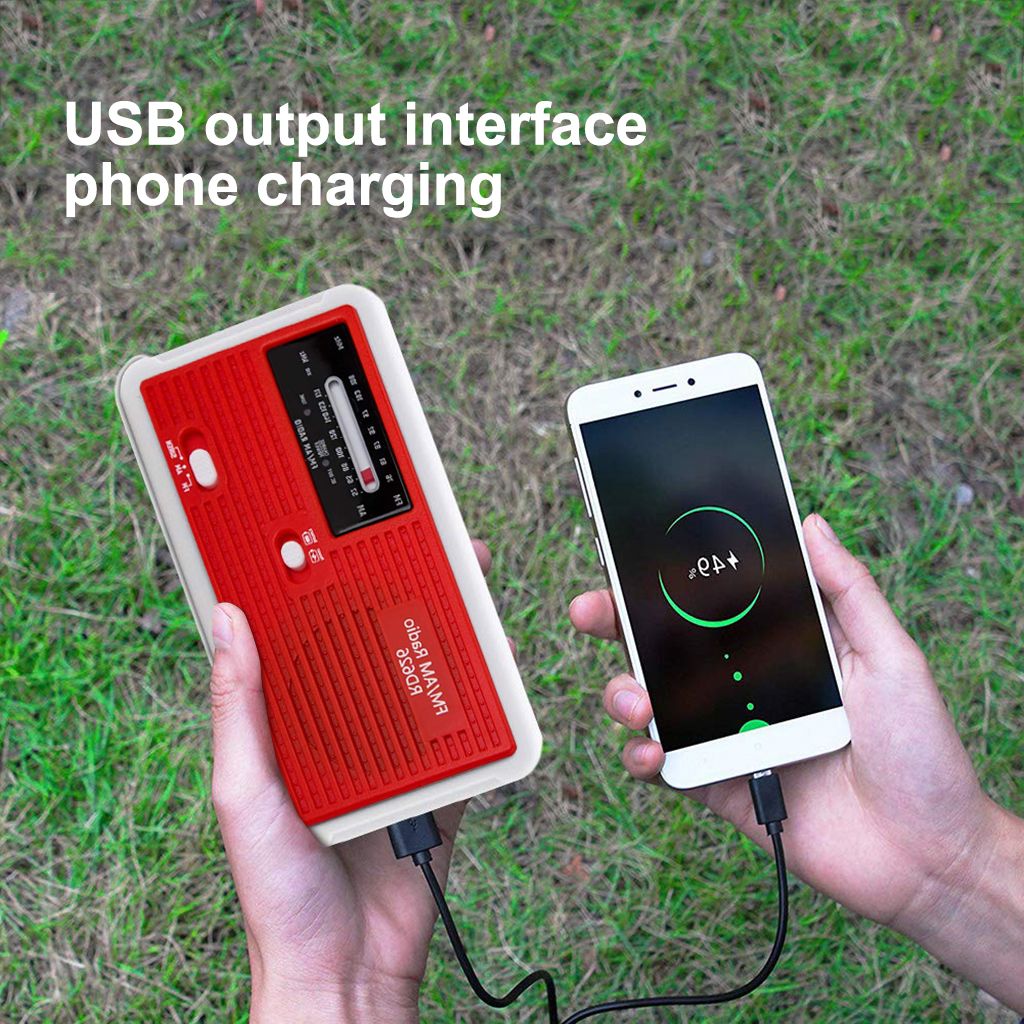 4 Way Powered Emergency Radio Solar Crank Battery AMFM Alert Radio