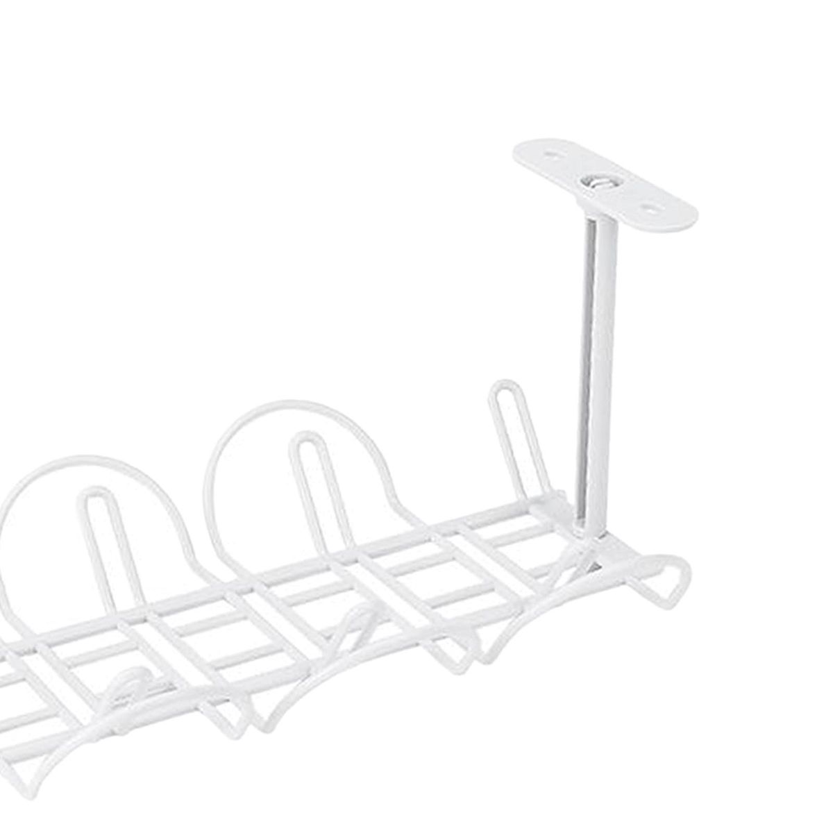 Under Desk Cable Management Tray Wire Holder Shelf  White