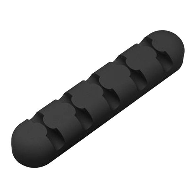 Silicone Adhesive Charging Cable Management Clips Holder Black