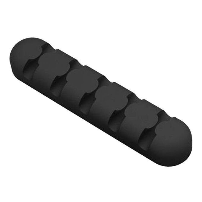 Silicone Adhesive Charging Cable Management Clips Holder Black