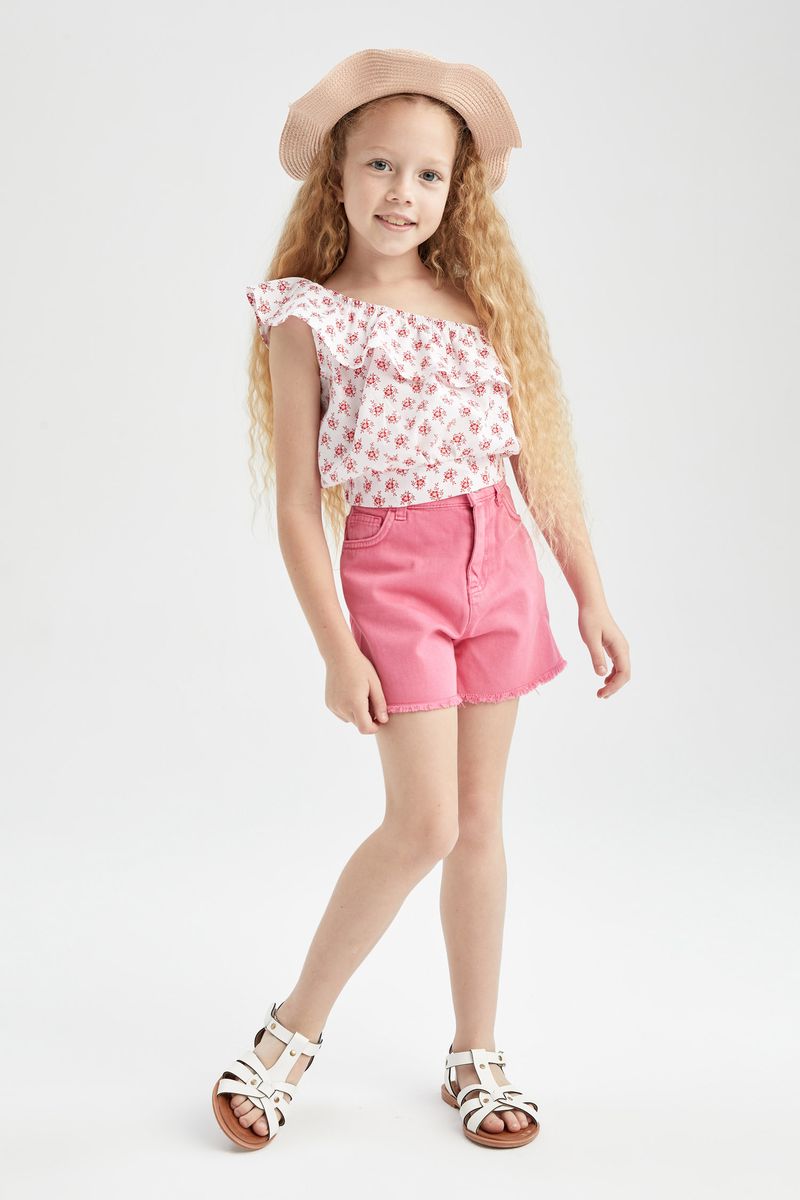 Girl Mom Fit Woven Short - Pink