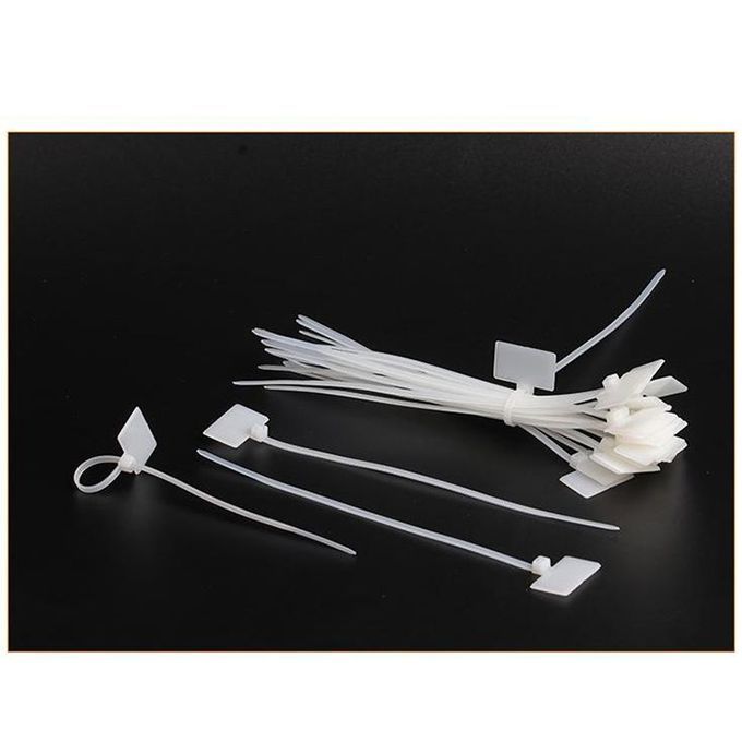 100Pcs 3x100mm Natural Nylon Self-Locking Tie Network Cable Marker