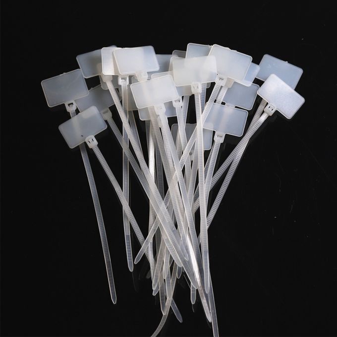 100Pcs 3x100mm Natural Nylon Self-Locking Tie Network Cable Marker