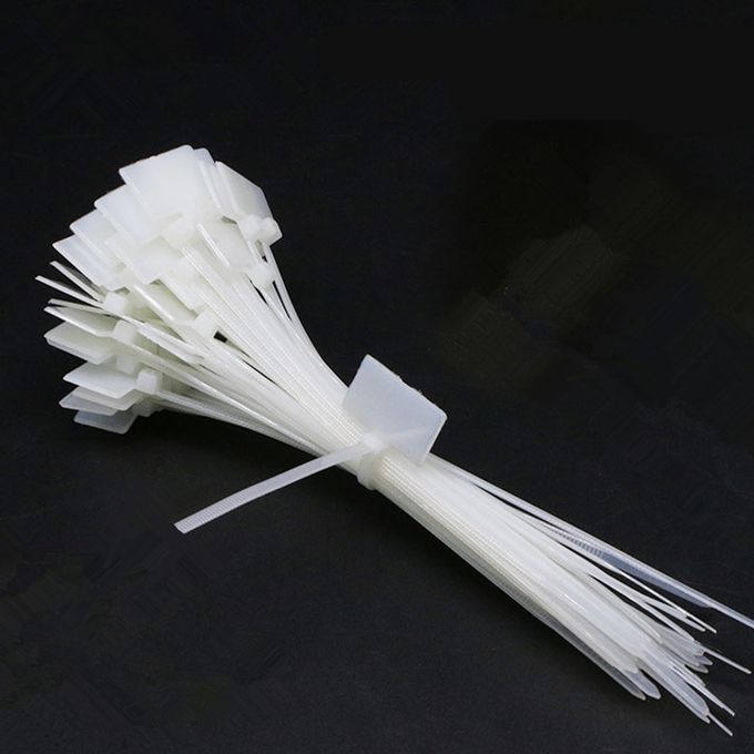 100Pcs 3x100mm Natural Nylon Self-Locking Tie Network Cable Marker