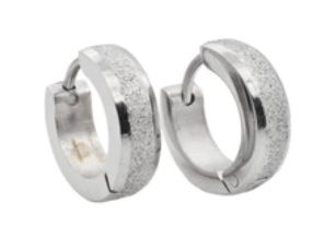 2PCS Of Cute Silver  Cross Hoop  Dangle Pierce Earring For Children