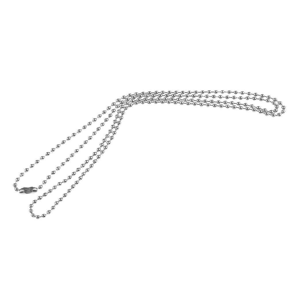 5 Pieces Stainless Steel 2mm Ball Chain Necklace For Men Women Silver