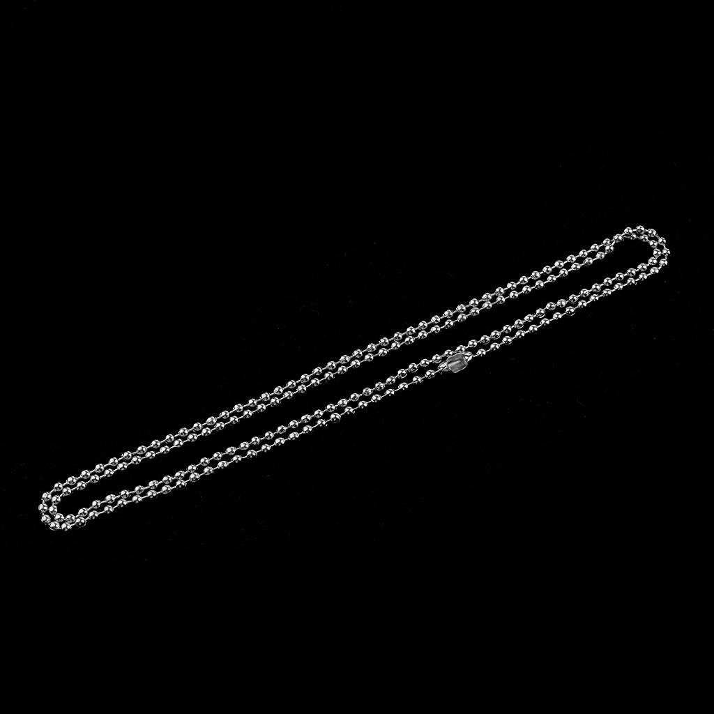 5 Pieces Stainless Steel 2mm Ball Chain Necklace For Men Women Silver