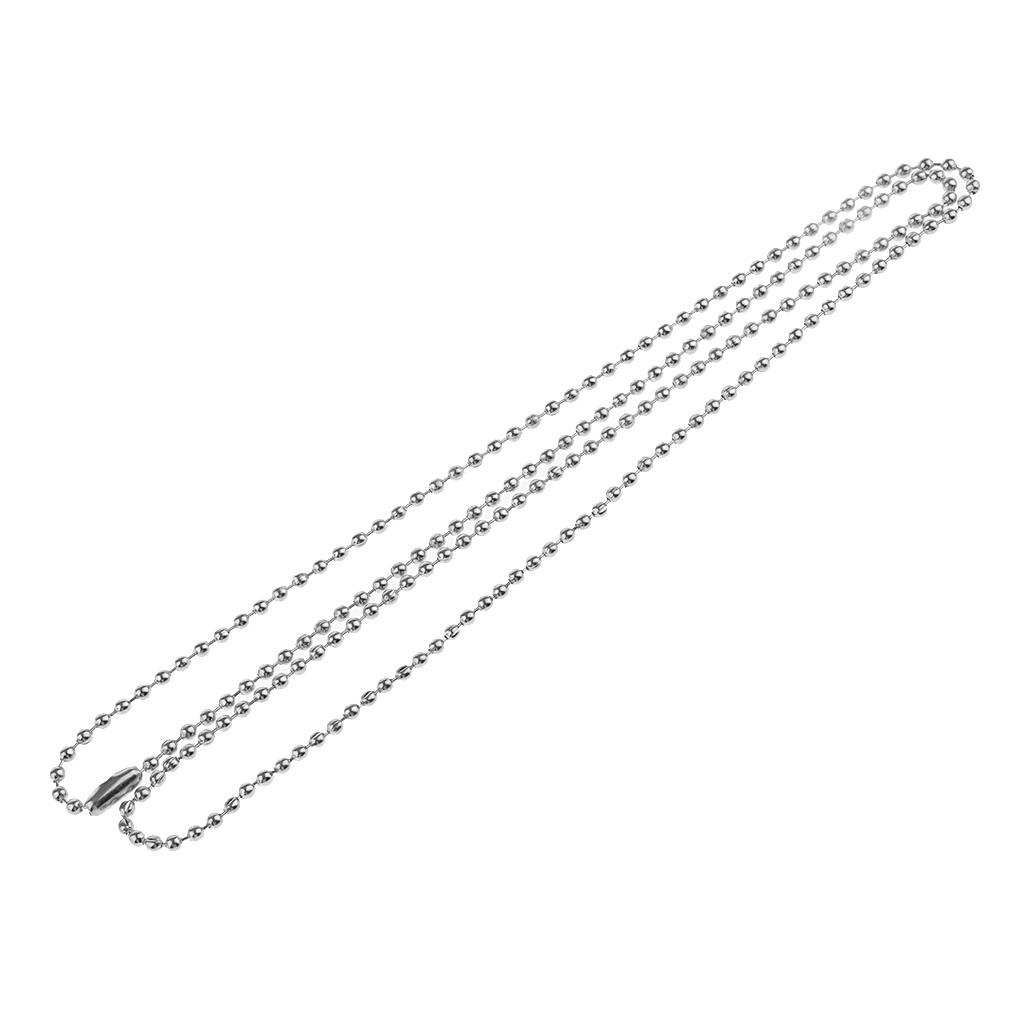 5 Pieces Stainless Steel 2mm Ball Chain Necklace For Men Women Silver