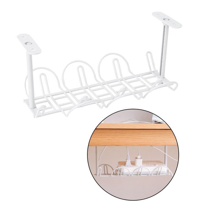 Under Desk Cable Management Tray Cable Organizer For Wire White