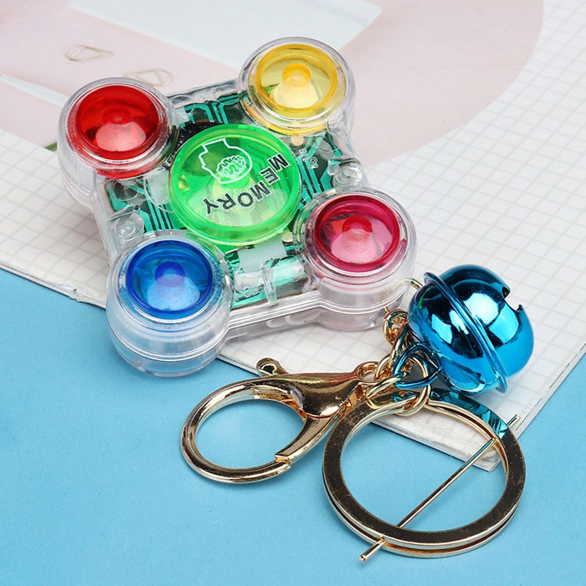 Keychain Children Learning Memory Device White