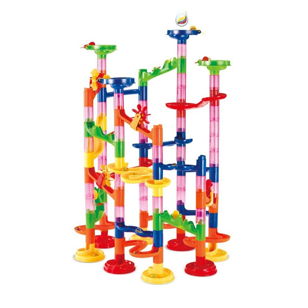 Construction Marble Run Race Track DIY Building Railway 105