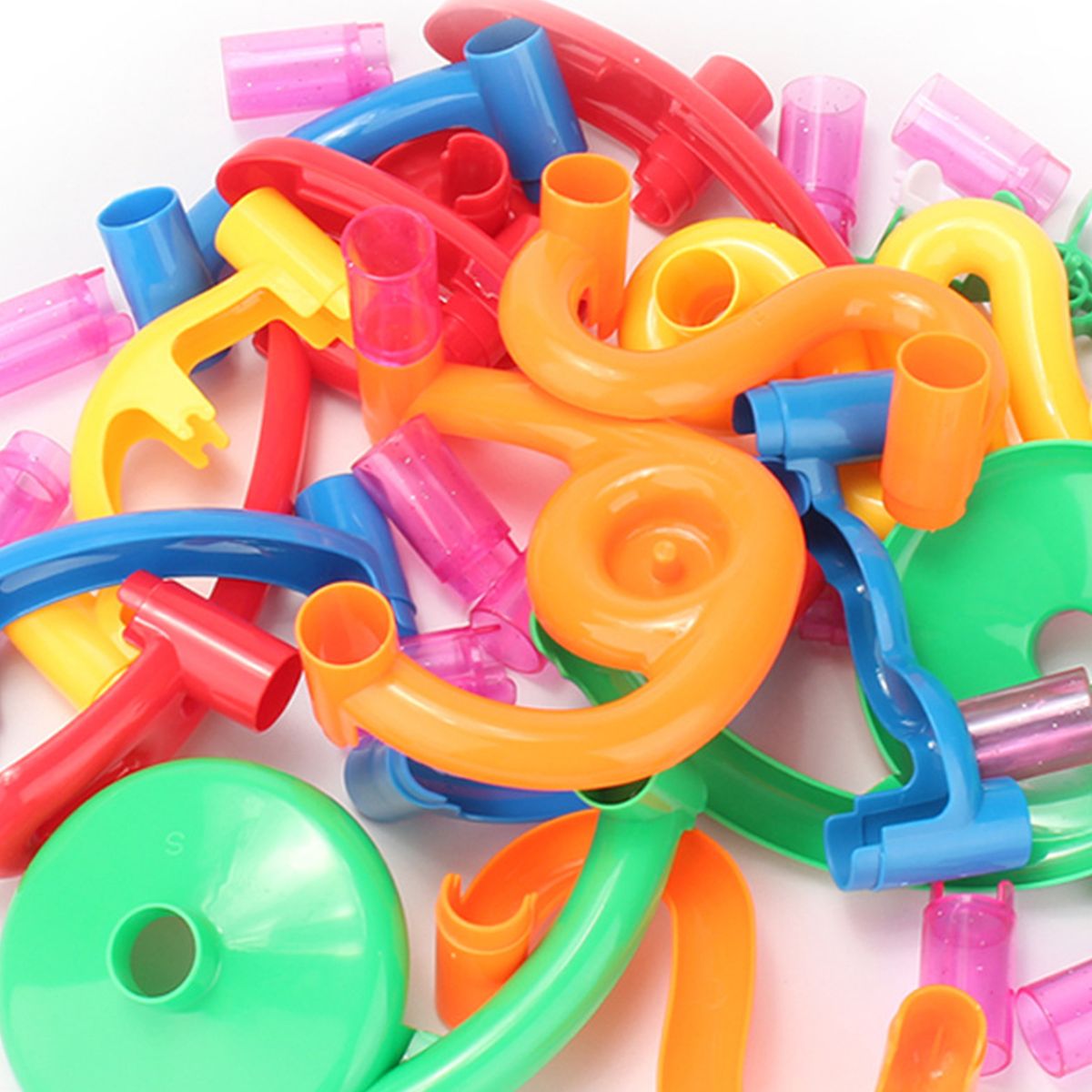 Construction Marble Run Race Track DIY Building Railway 105