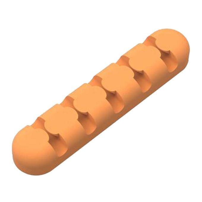 Silicone Adhesive Charging Cable Management Clips Holder Orange