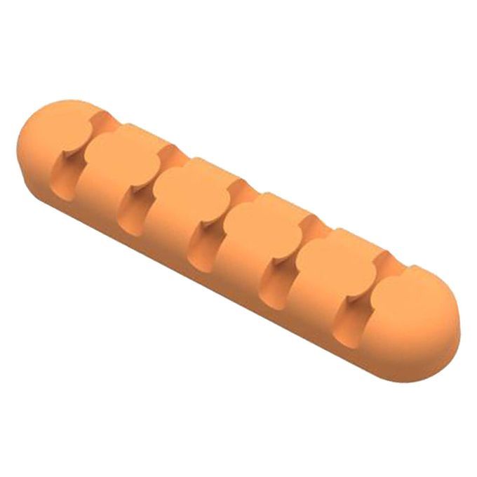 Silicone Adhesive Charging Cable Management Clips Holder Orange