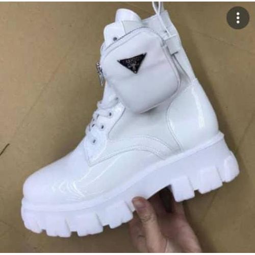 Ladies/Women Trendy Fashionable Lace Up Boot (White)