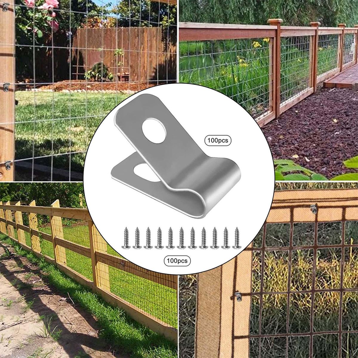 Fence Wire Clamp Stainless Steel Fencing Mount Aluminum