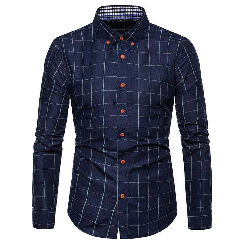 2-in-1 Men's Long Sleeve Shirts-Red/Blue