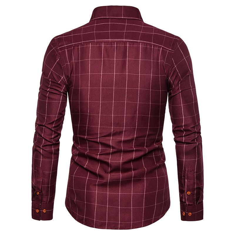 2-in-1 Men's Long Sleeve Shirts-Red/Blue