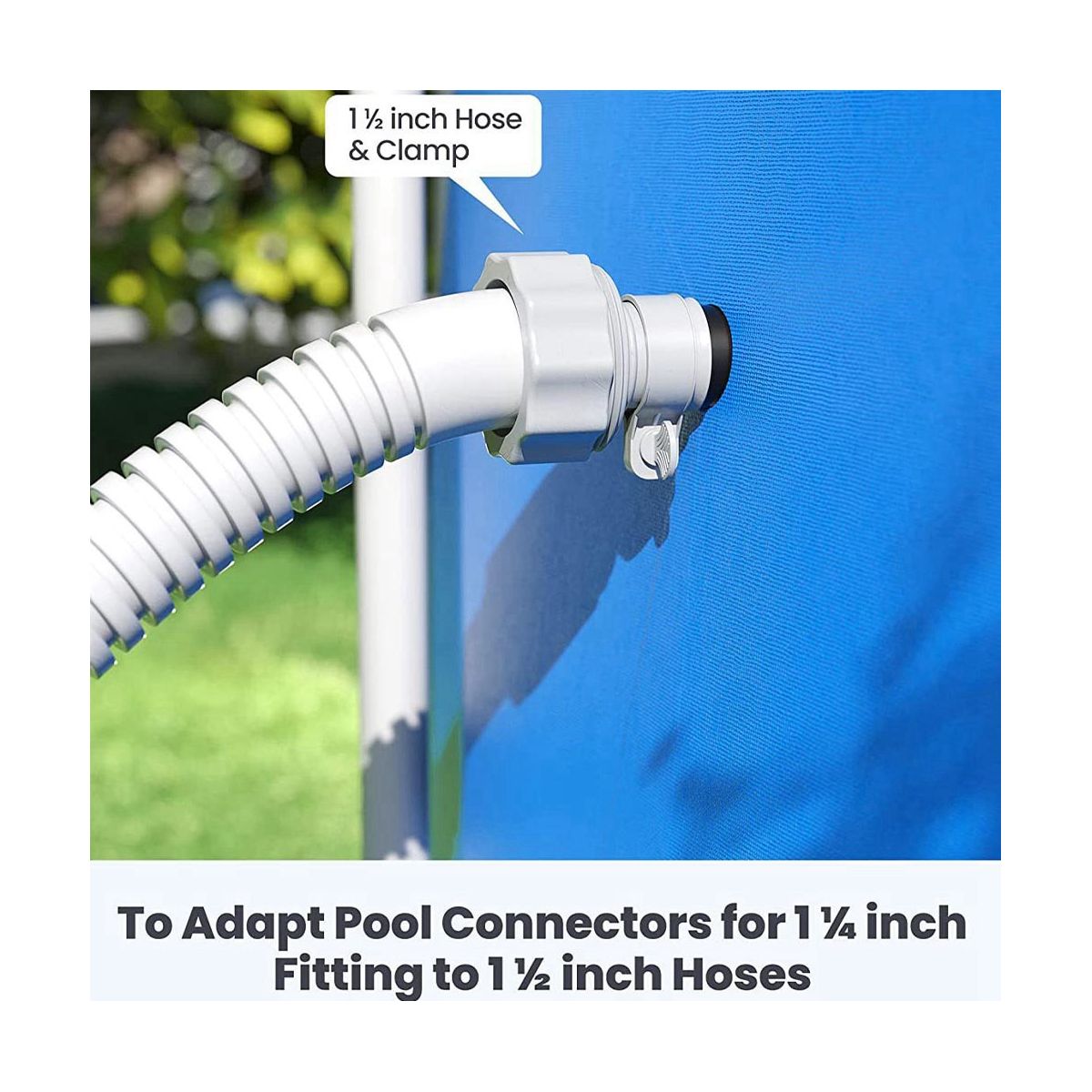 4Pcs Garden Hose Conversion Adapter Reusable Hose Connectors for Intex Filter Pump Ports Pool Accessories