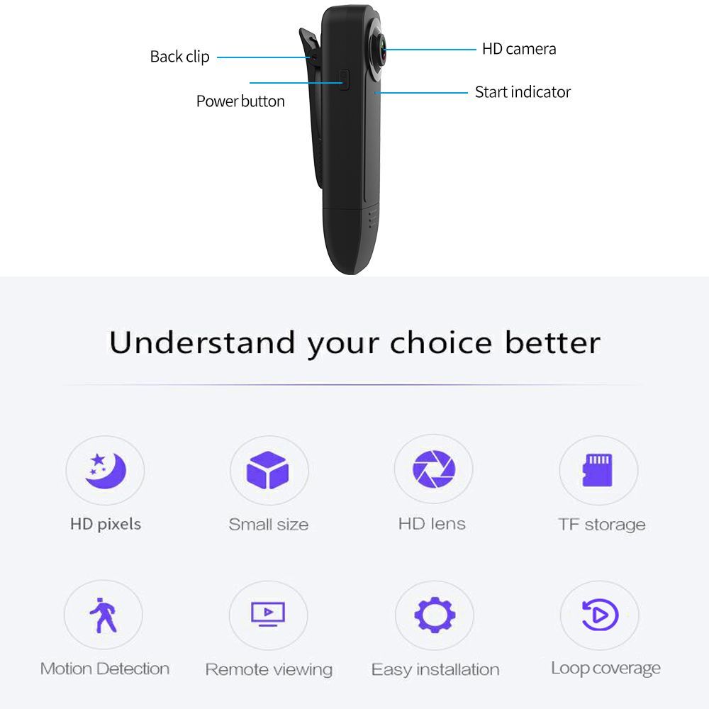 Camera Mini Pocket Pen Camera HD 1080P Full Portable Body Recorder Video DVR
