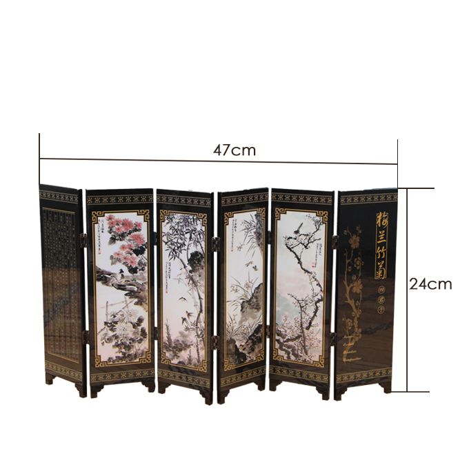 Chinese Classical Screen Decoration, Plum Orchid Bamboo Chrysanthemum Pattern, Chinese Folk Crafts