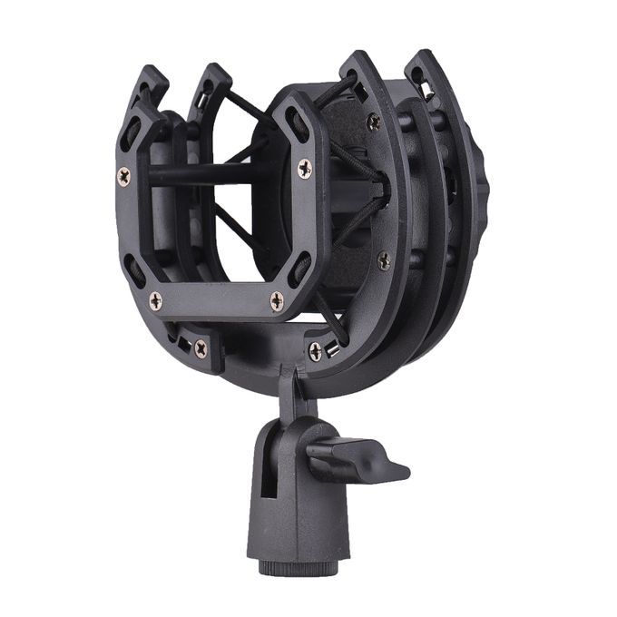 Microphone Shock Mount Suspension Holder Clip 180° Foldable