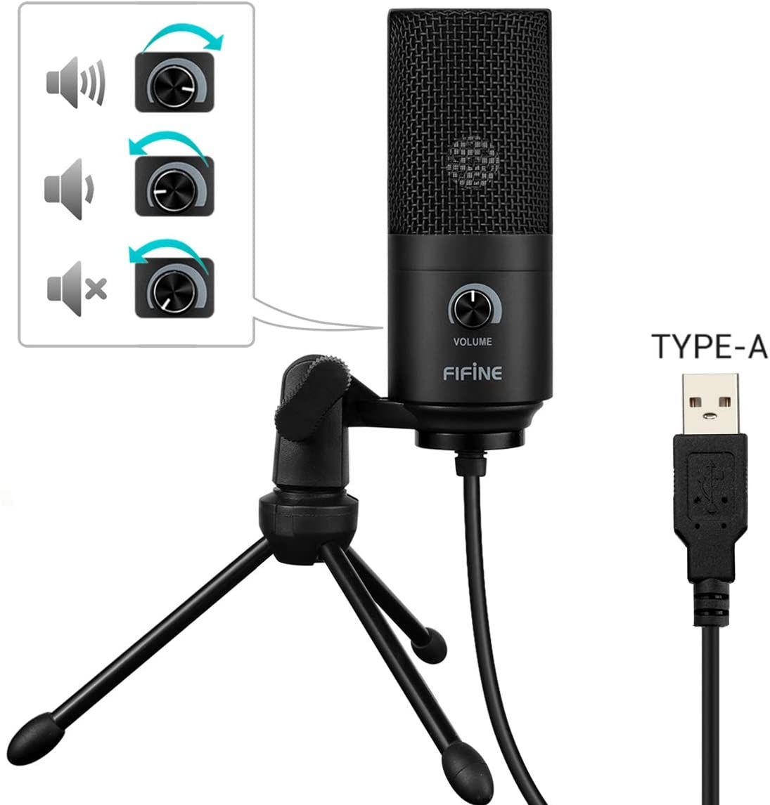 K669B Fifine Metal USB Condenser Studio Microphone