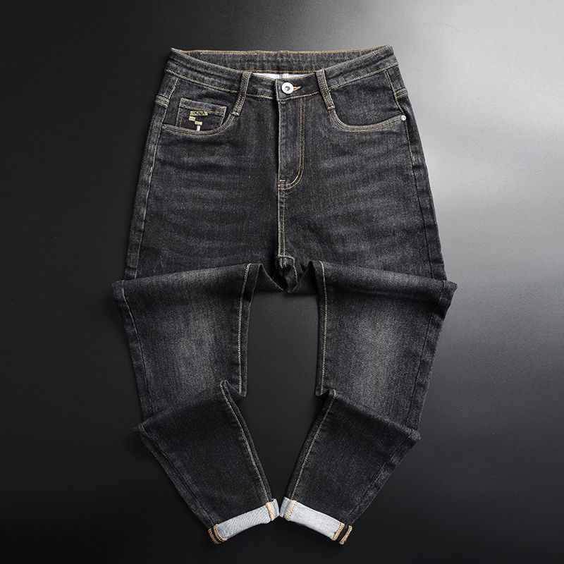 Non Faded Smart Quality Denim Jean Trouser For Men- Stock Black Jean
