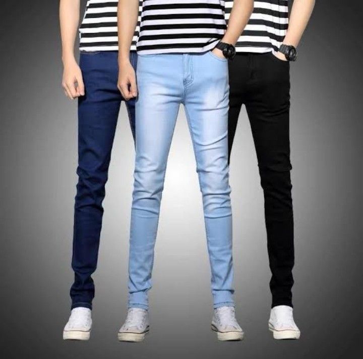 3 In 1 Smart STOCK Jeans For Men- Black/Blue/Wash Blue