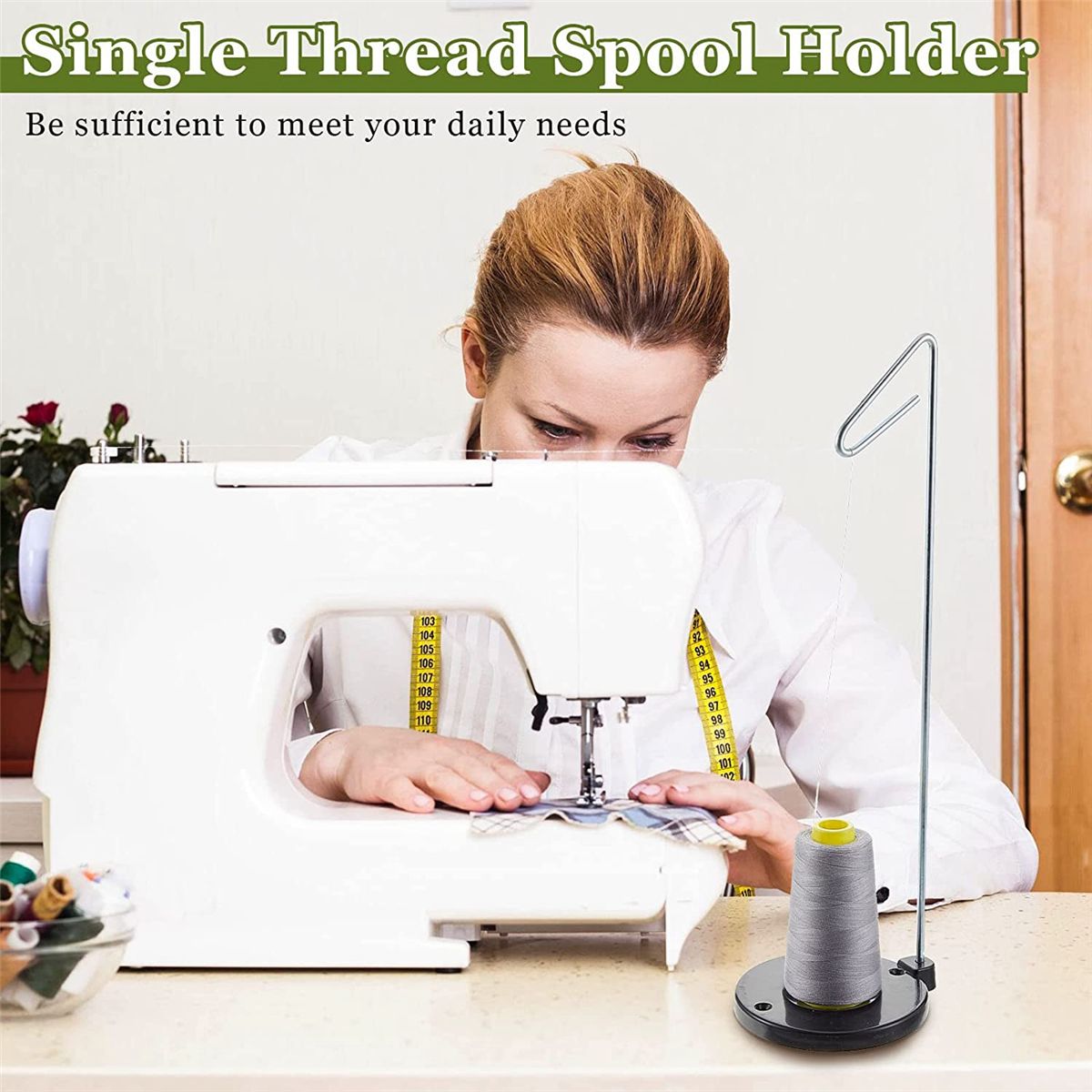 9 PCS Cone Thread Holder Adjustable Single Thread Spool Holder Single Thread Stand Kit and Coil Claw Thread Holder