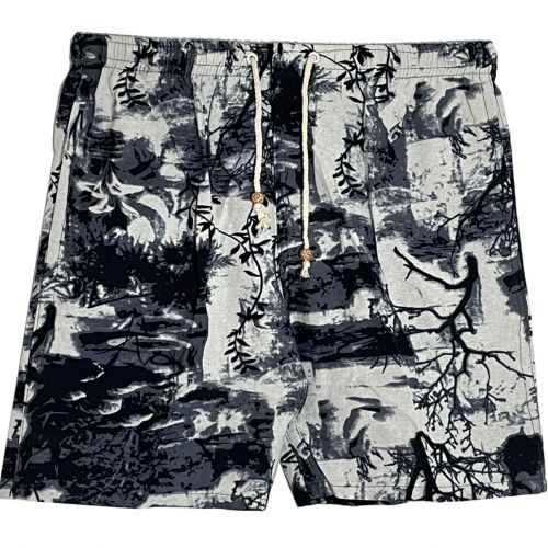 Beach Comfortable And Leisurely Cotton And Linen Floral Ethnic Shorts 4 In 1