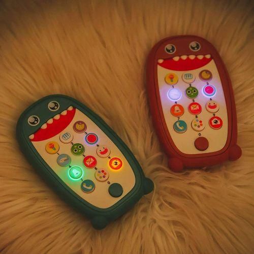 Dinosaur Phone Toy For Babies With Removable Soft Teether