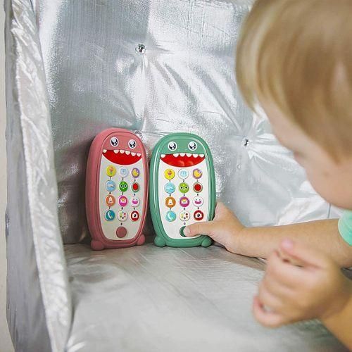 Dinosaur Phone Toy For Babies With Removable Soft Teether