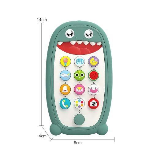 Dinosaur Phone Toy For Babies With Removable Soft Teether
