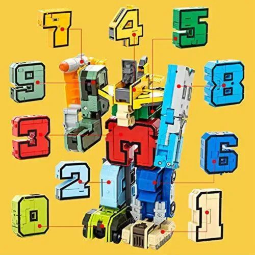 Number Robot Transformer Learning Fun Toy