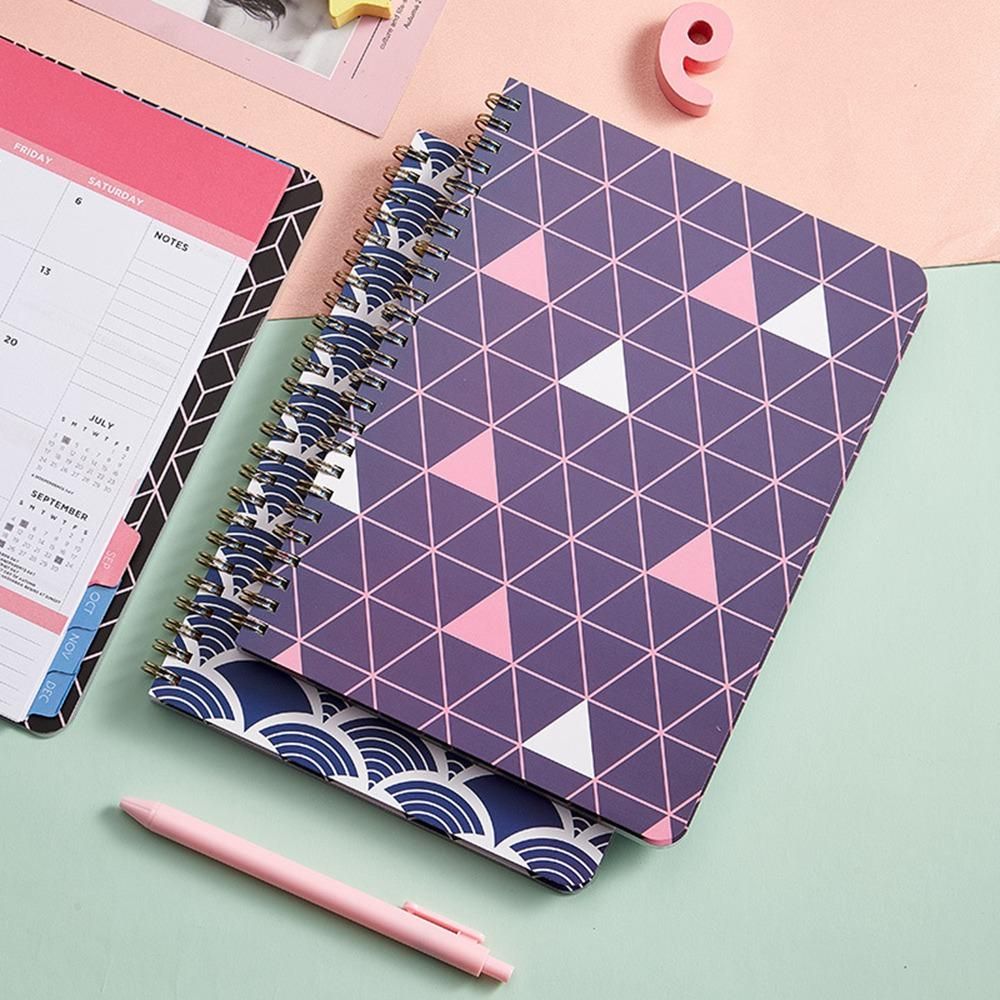 A5 2022 Planner English Version Schedule Notebook Goal Habit Schedule Coil This Stationery Office School Supplies Pink