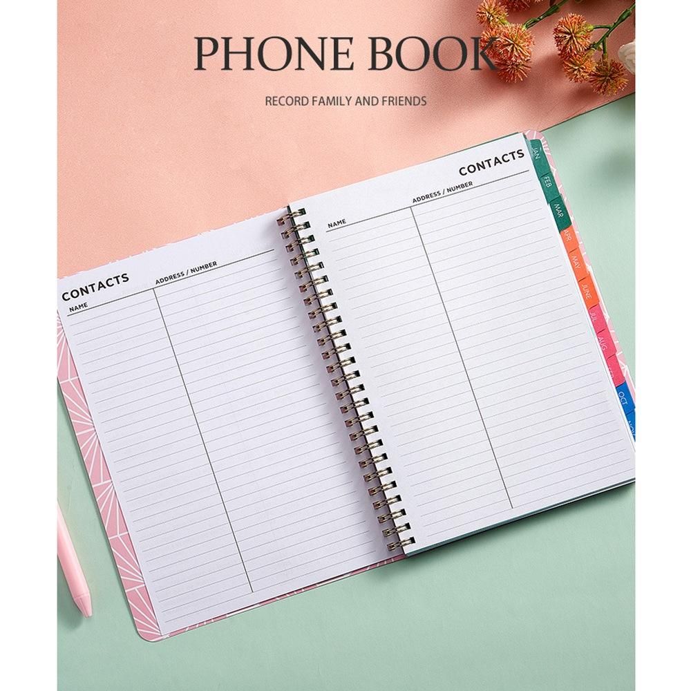 A5 2022 Planner English Version Schedule Notebook Goal Habit Schedule Coil This Stationery Office School Supplies Pink