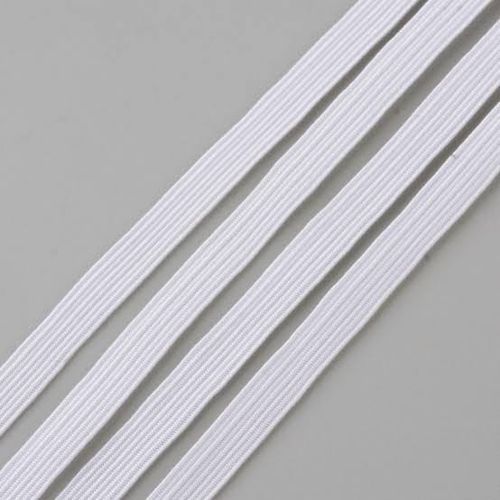 Roll 1/4" 20Yards Flat Elastic Cords Knit Braided Sewing Bands Ropes White