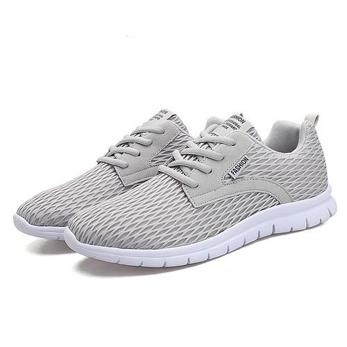 Big Size Mens Casual Running Shoes-Grey
