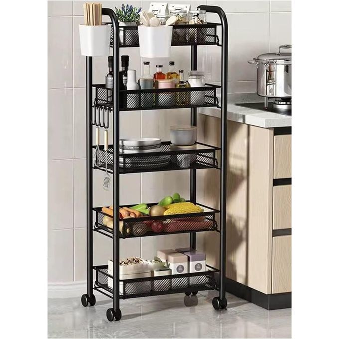 5-LAYERS/TIERS STEEL TROLLEY/STORAGE RACK